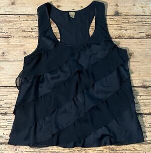 Target Limited Edition Women’s Size S Black Ruffle Tank Top - NWOT